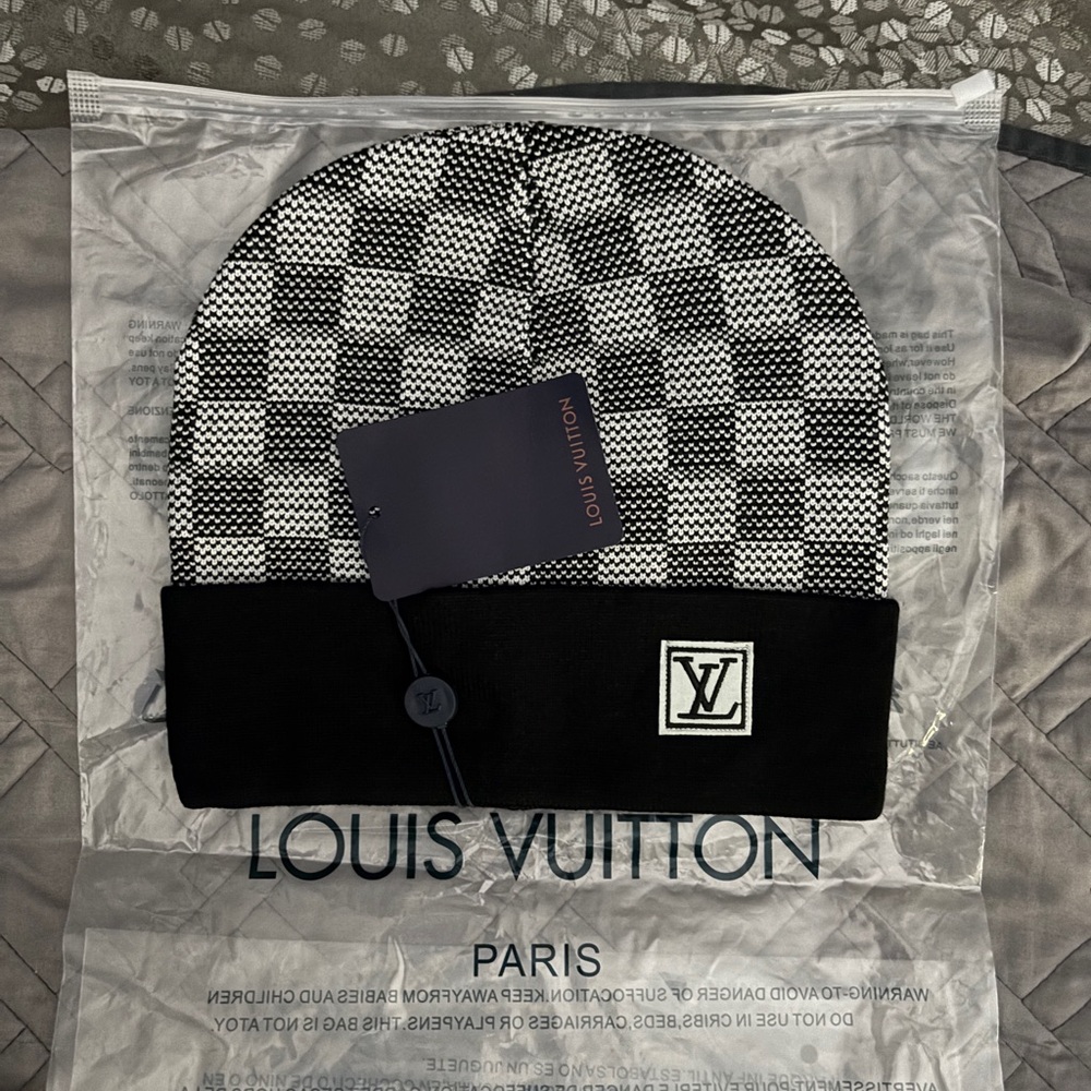 Gray LV beanie hat